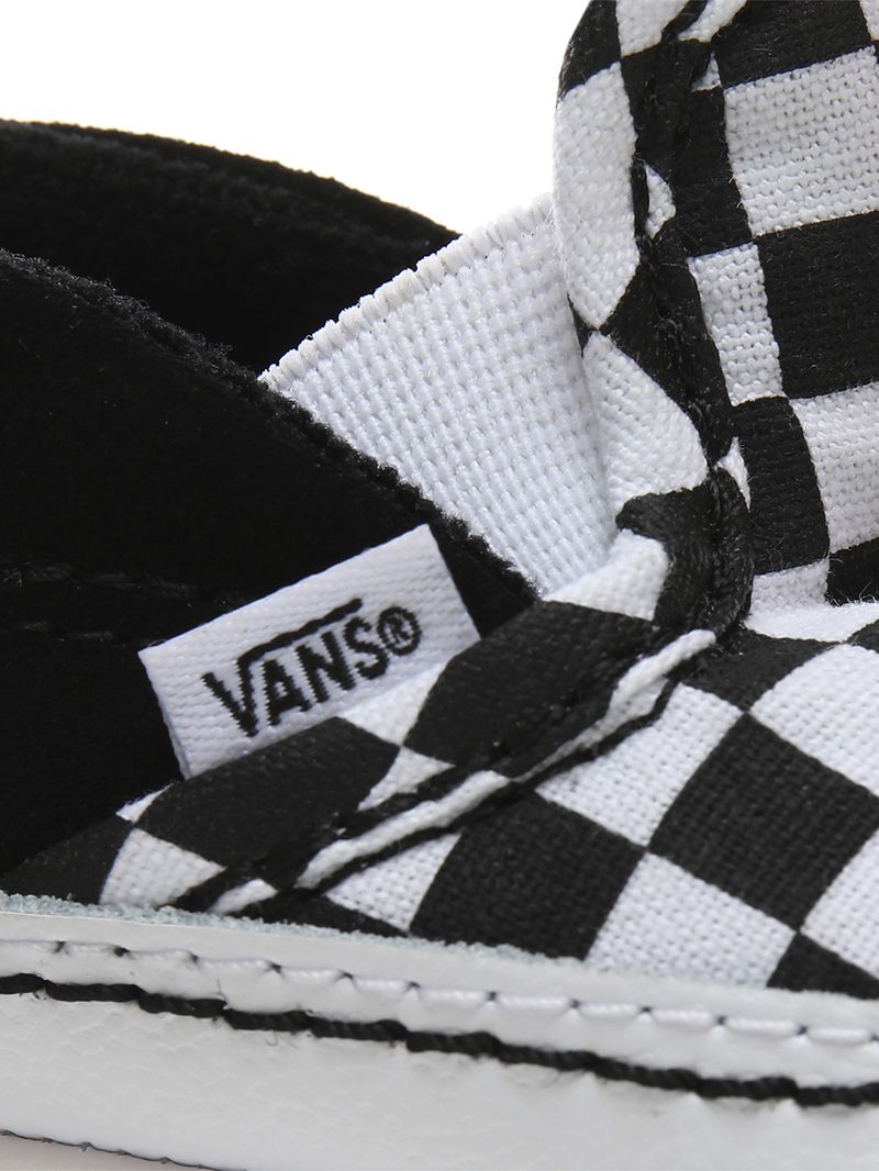 Zapatillas In Slip-On V Crib Infant (0-11 meses) (Checker) Black/Truewhite